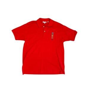 Lacoste x Polaroid Collab Polo Shirt – Red – Size Large